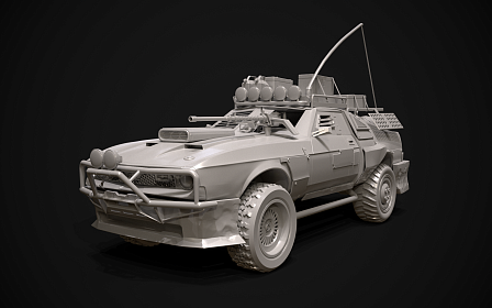 Post-apocalyptic 1970 Ford Mustang