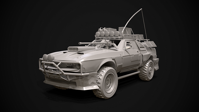 Post-apocalyptic 1970 Ford Mustang